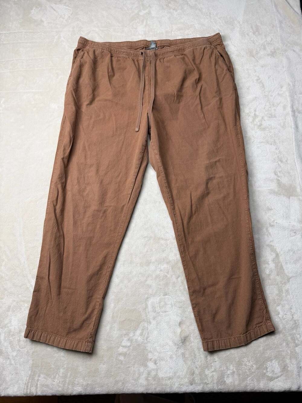 Essentials Casual Pants Size 18/20 Brown Cotton Drawstring Lounge